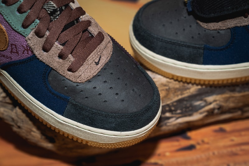 travis scott nike air force 1 cactus jack cn2405 900 closer look release date info photos price la flame sneaker collaboration model detail authentic