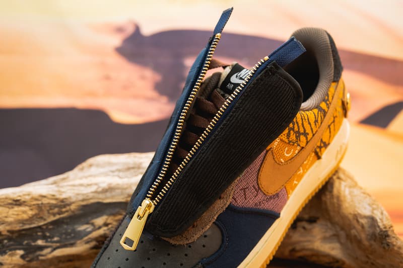 travis scott nike air force 1 cactus jack cn2405 900 closer look release date info photos price la flame sneaker collaboration model detail authentic