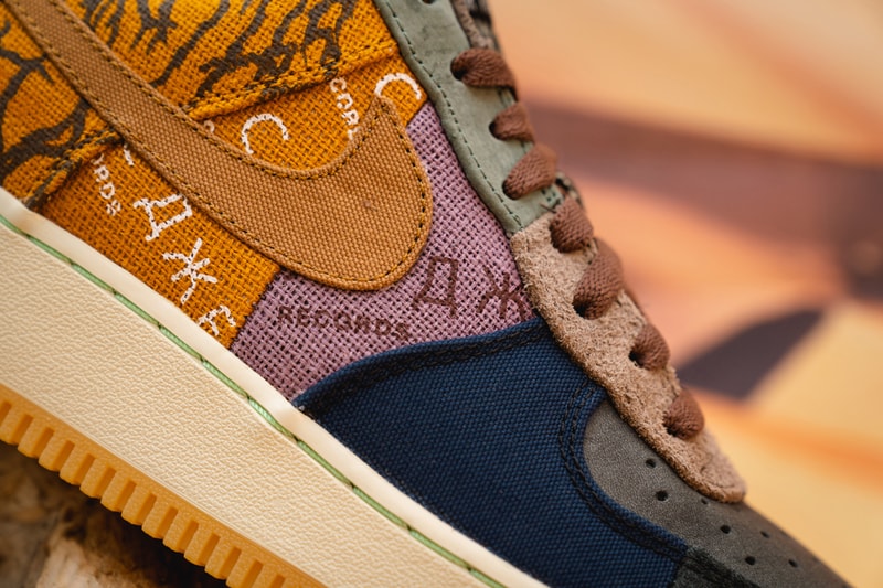 travis scott nike air force 1 cactus jack cn2405 900 closer look release date info photos price la flame sneaker collaboration model detail authentic