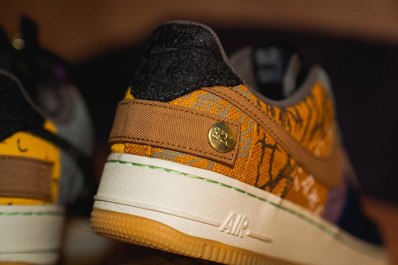 travis scott nike air force 1 cactus jack cn2405 900 closer look release date info photos price la flame sneaker collaboration model detail authentic