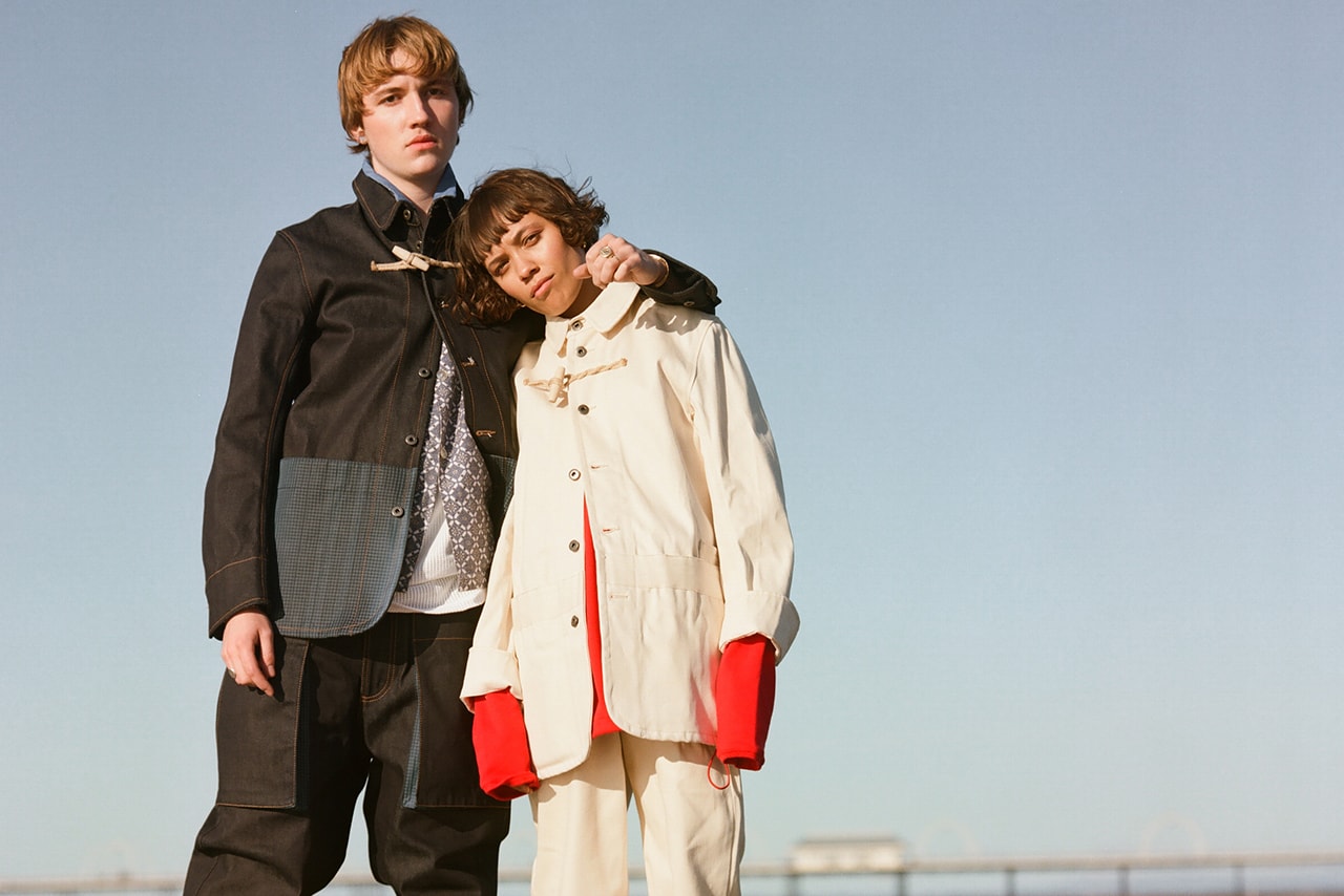 ULLAC "Just For One Day" Spring/Summer 2020 Collection Lookbook Gloverall Collaboration Outerwear Unisex Checkered Stripes Shirts Jackets Pants Denim Tie Dye