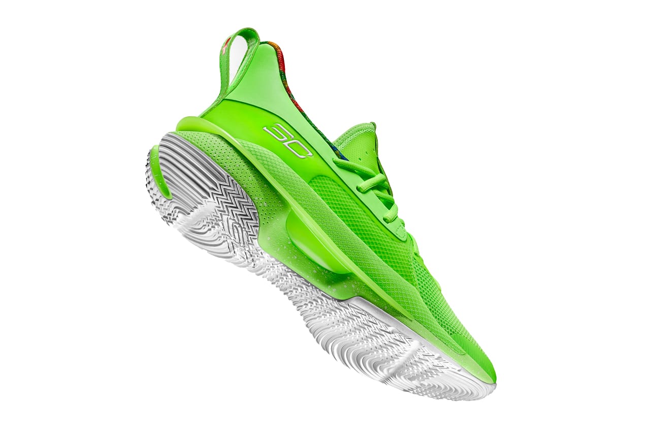 curry 6 lime green