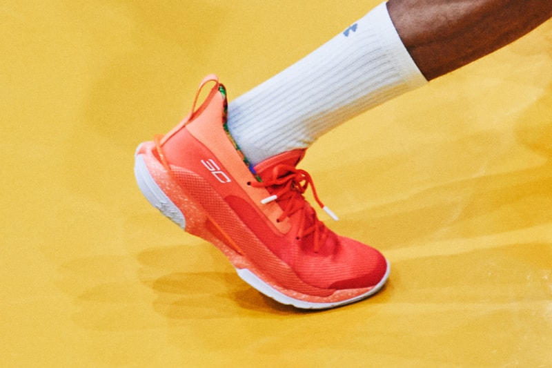 steph stephen curry 7 ua under armour sour patch kids green red orange release date info photos price peach candy