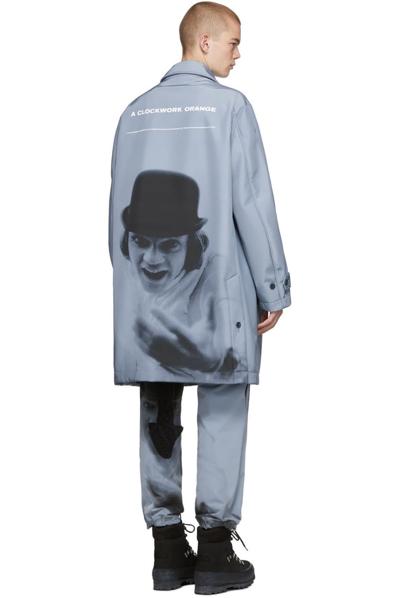 undercover a clockwork orange blue alex print coat lounge pants poplin graphic print 