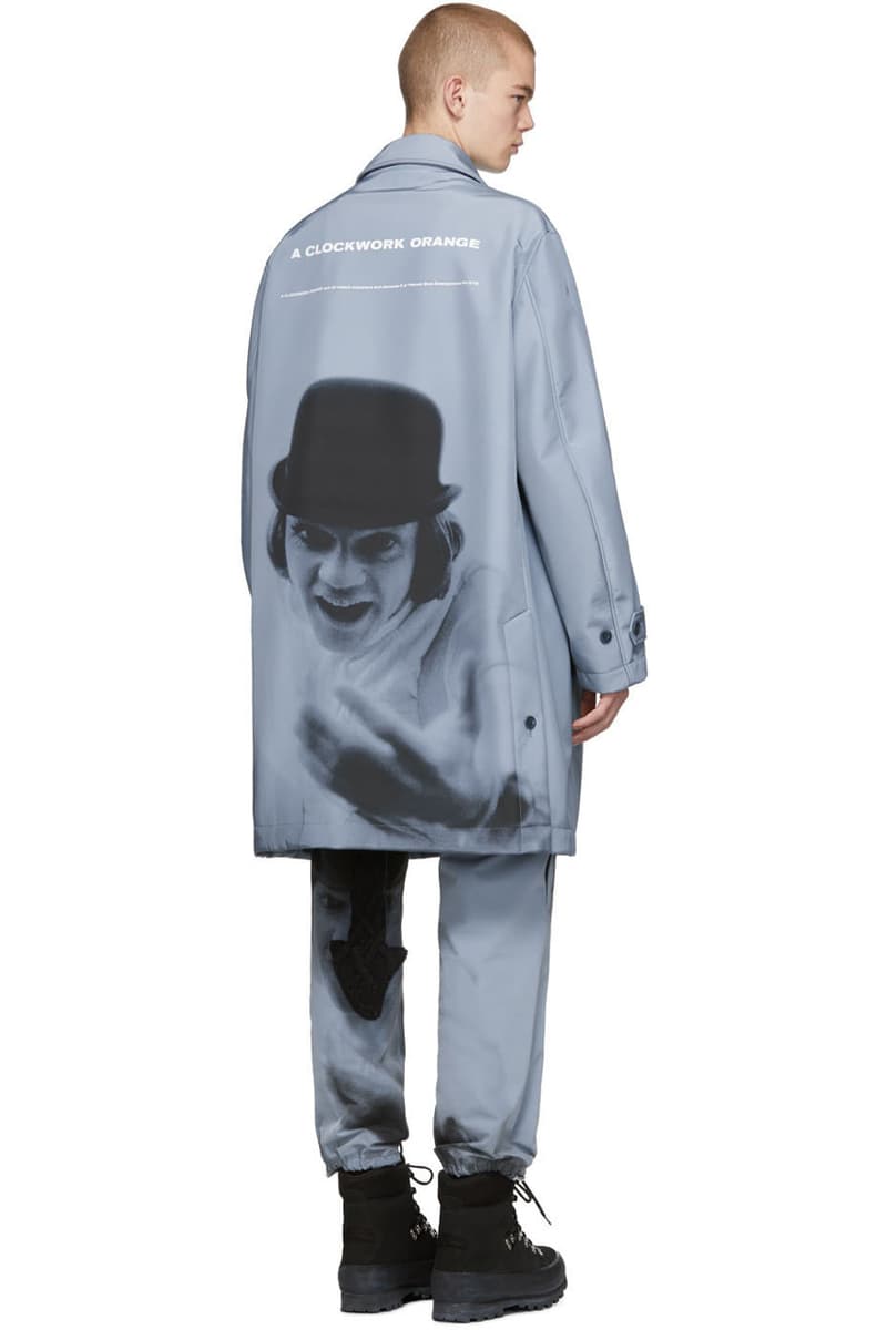 undercover a clockwork orange blue alex print coat lounge pants poplin graphic print