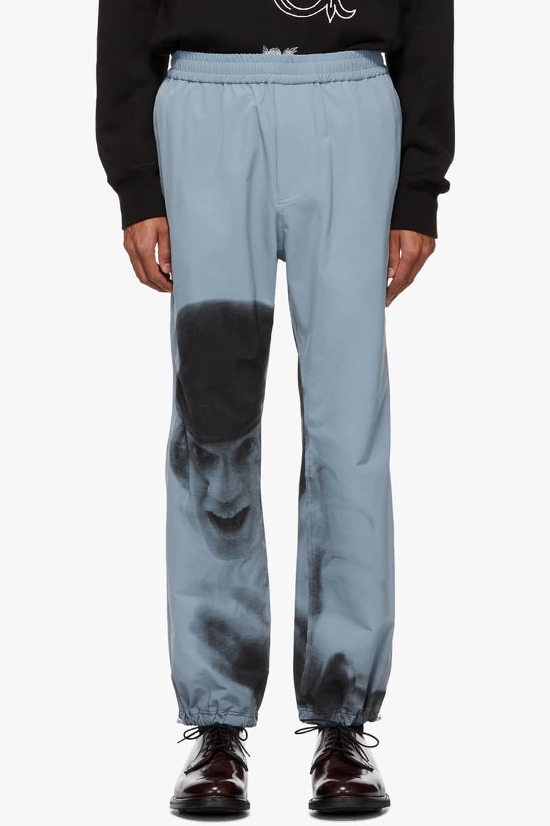 undercover a clockwork orange blue alex print coat lounge pants poplin graphic print 