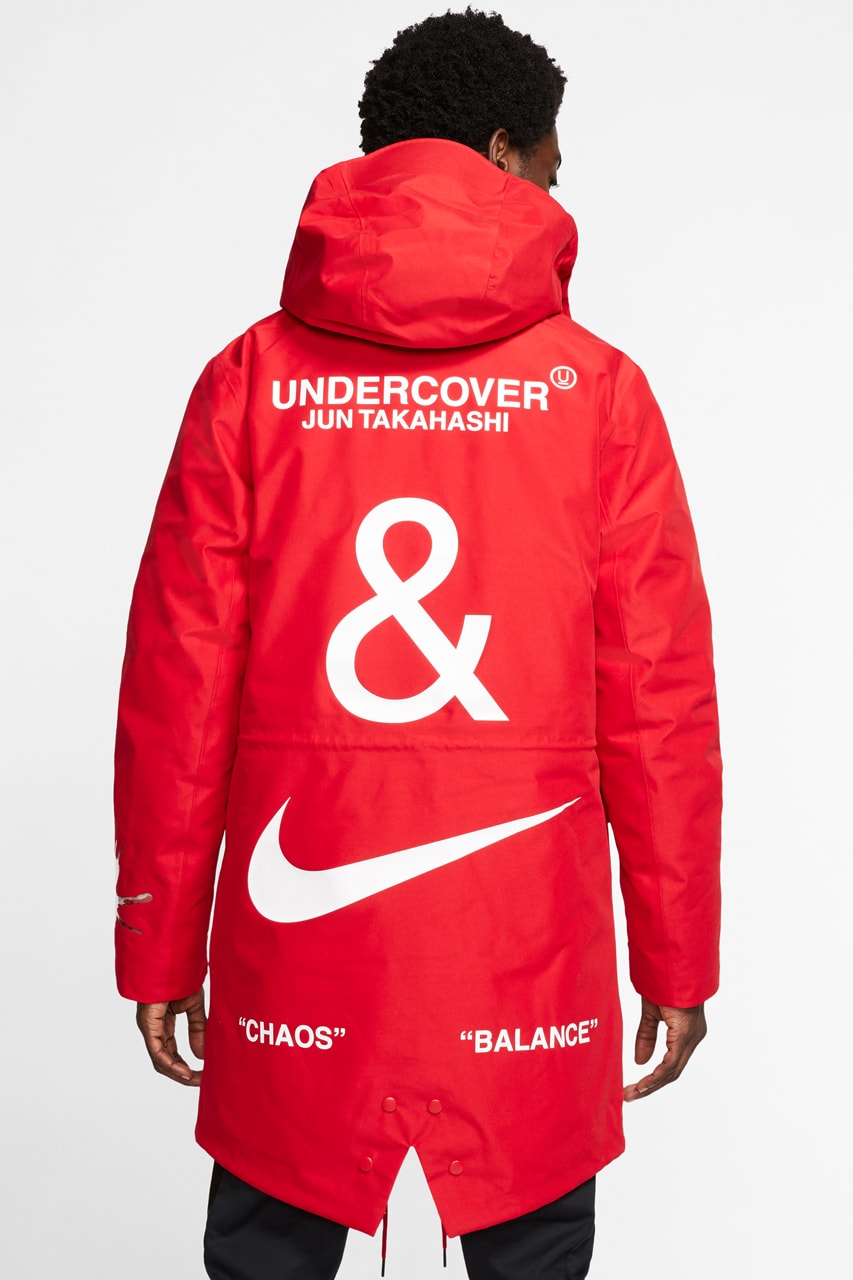 アンダーカバー x ナイキによるコラボコレクション第2弾が登場 undercover nike jun takahashi air max 720 react boot fishtail parka jacket release date info photos price fall winter 2019 2020 clothing hoodie sweatshirt