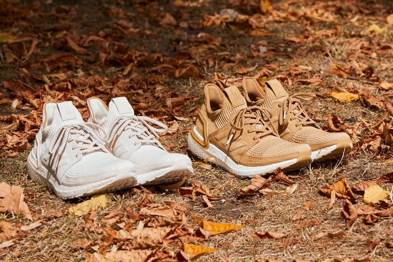 adidas ultraboost 2019 universal works prairie sand cumin winter white Eg5185 Eg5188 bone glacier grey release date info photos price collaboration sneakers running