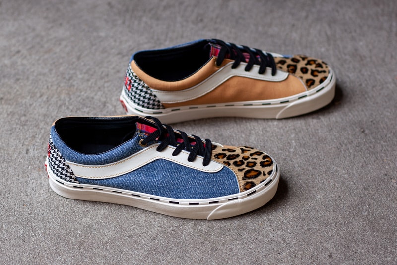 vans bender bold ni patchwork denim marshmallow plaid leopard VN0A3WLPT7Y1 release date info photos price houndstooth tartan red blue tan orange white black