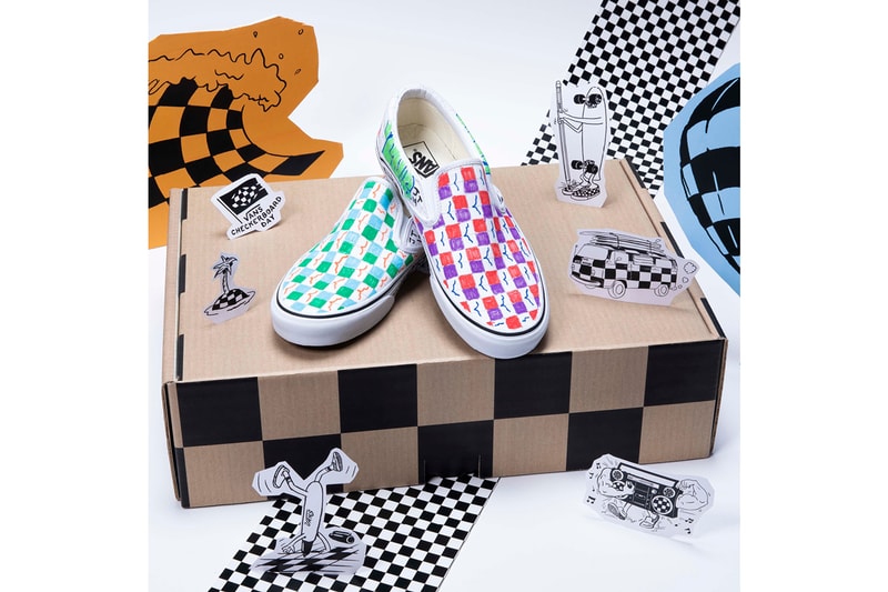 Vans eBay Global Ambassador Charity Auction Christian Hosoi Geoff McFetridge Kim Jaekyung Brighton Zeuner Steve Van Doren Classic Slip-Ons Old Skool III Backpack 