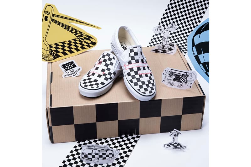 Vans eBay Global Ambassador Charity Auction Christian Hosoi Geoff McFetridge Kim Jaekyung Brighton Zeuner Steve Van Doren Classic Slip-Ons Old Skool III Backpack