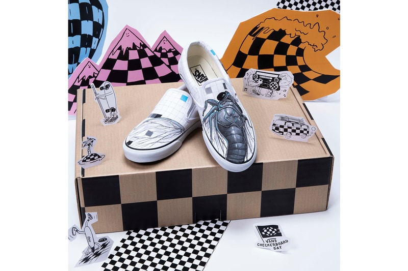 Vans eBay Global Ambassador Charity Auction Christian Hosoi Geoff McFetridge Kim Jaekyung Brighton Zeuner Steve Van Doren Classic Slip-Ons Old Skool III Backpack 