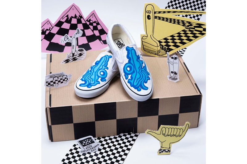 Vans eBay Global Ambassador Charity Auction Christian Hosoi Geoff McFetridge Kim Jaekyung Brighton Zeuner Steve Van Doren Classic Slip-Ons Old Skool III Backpack 
