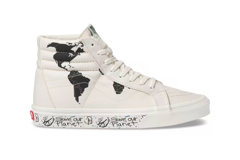Vans "Save Our Planet" Collection Release  world map Sustainable Coastlines Hawaii shoes sneakers hats accessories 