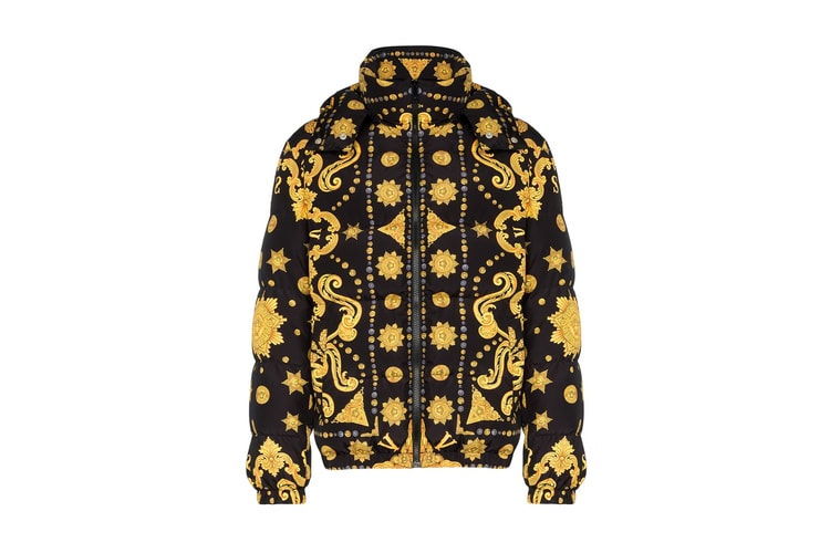 Versace Drops Baroque-Print Puffer Jacket