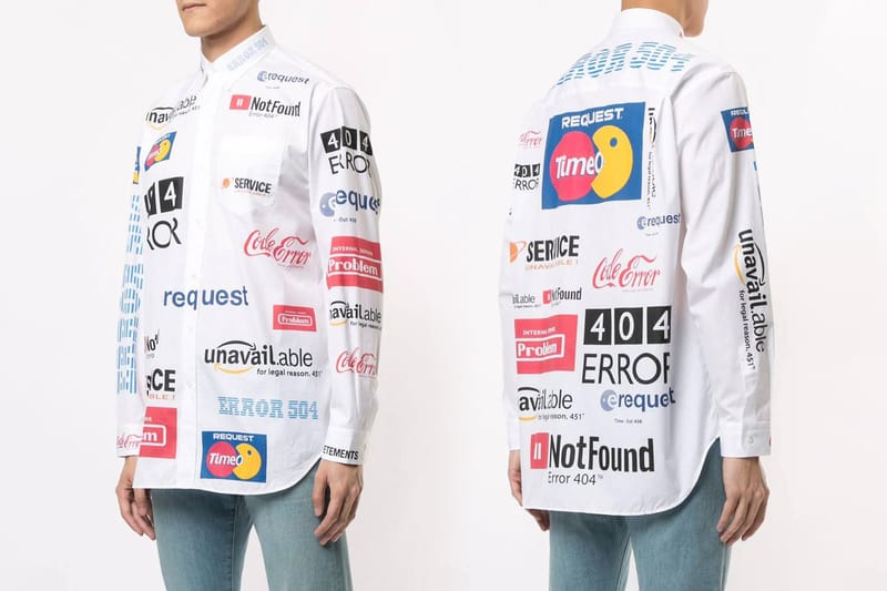 Vetements Drops Multicolored Shirt With "Error Message" Logos