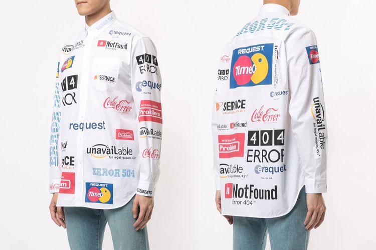 Vetements Drops Multicolored Shirt With "Error Message" Logos