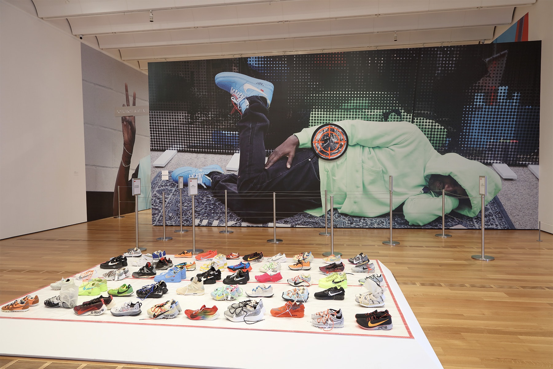 Virgil Abloh "Figures of Speech" Atlanta Exhibition Recap images inside look high museum of art FOS louis vuitton nike collaborations paintings artworks sculptures installations off-white 