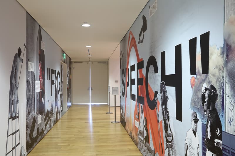 Virgil Abloh "Figures of Speech" Atlanta Exhibition Recap images inside look high museum of art FOS louis vuitton nike collaborations paintings artworks sculptures installations off-white