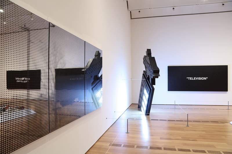 Virgil Abloh "Figures of Speech" Atlanta Exhibition Recap images inside look high museum of art FOS louis vuitton nike collaborations paintings artworks sculptures installations off-white