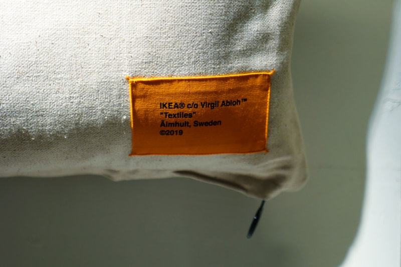 Virgil Abloh IKEA MARKERAD Collection Closer Look Release info Date Rug table cabinet Tool set pillow cushion quilt bag