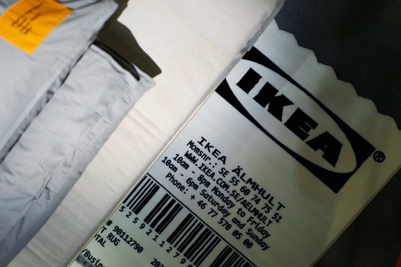 Virgil Abloh IKEA MARKERAD Collection Closer Look Release info Date Rug table cabinet Tool set pillow cushion quilt bag