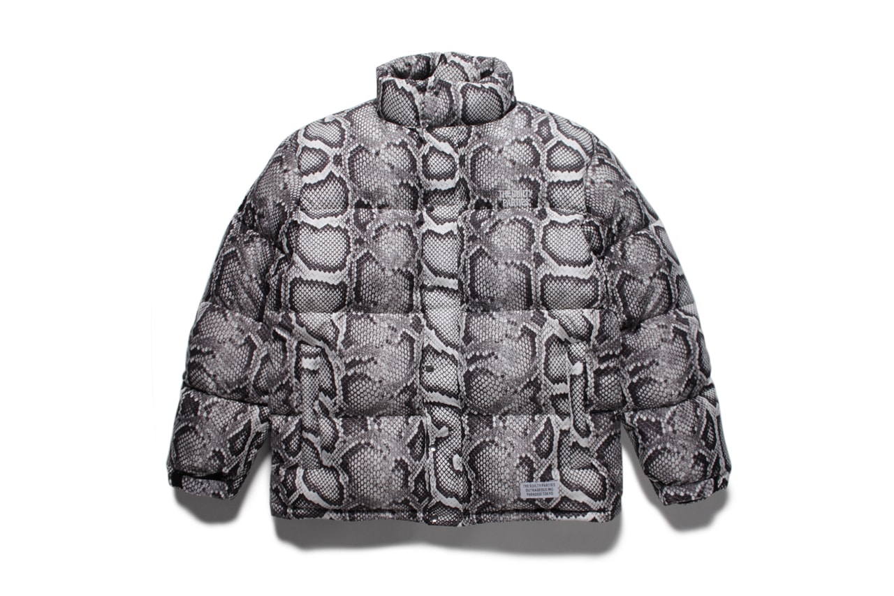 WACKO MARIA Animal Print Down Jacket puffer feather nylon python snakeskin leopard cheetah fall winter 2019 outerwear insulated the guilty parties paradise tokyo made in japan