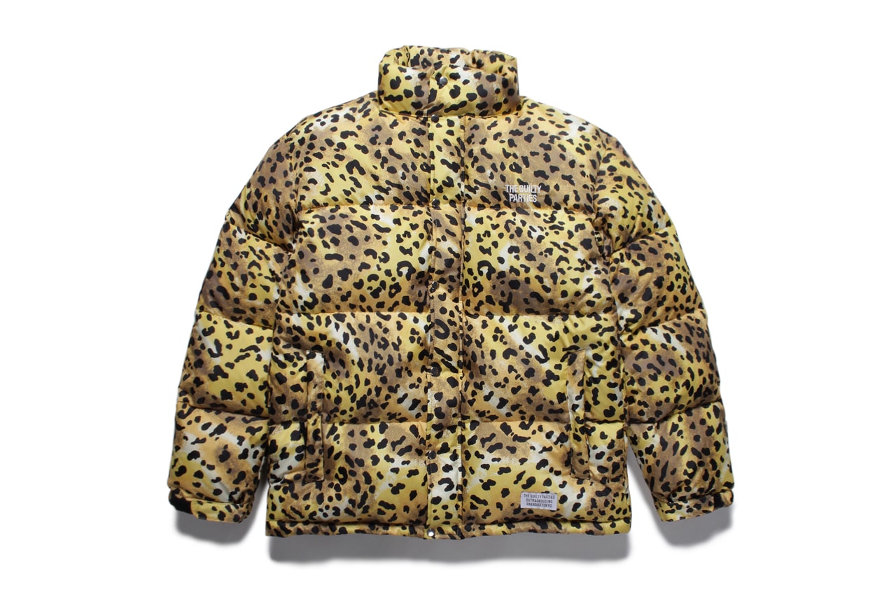 WACKO MARIA Animal Print Down Jacket puffer feather nylon python snakeskin leopard cheetah fall winter 2019 outerwear insulated the guilty parties paradise tokyo made in japan
