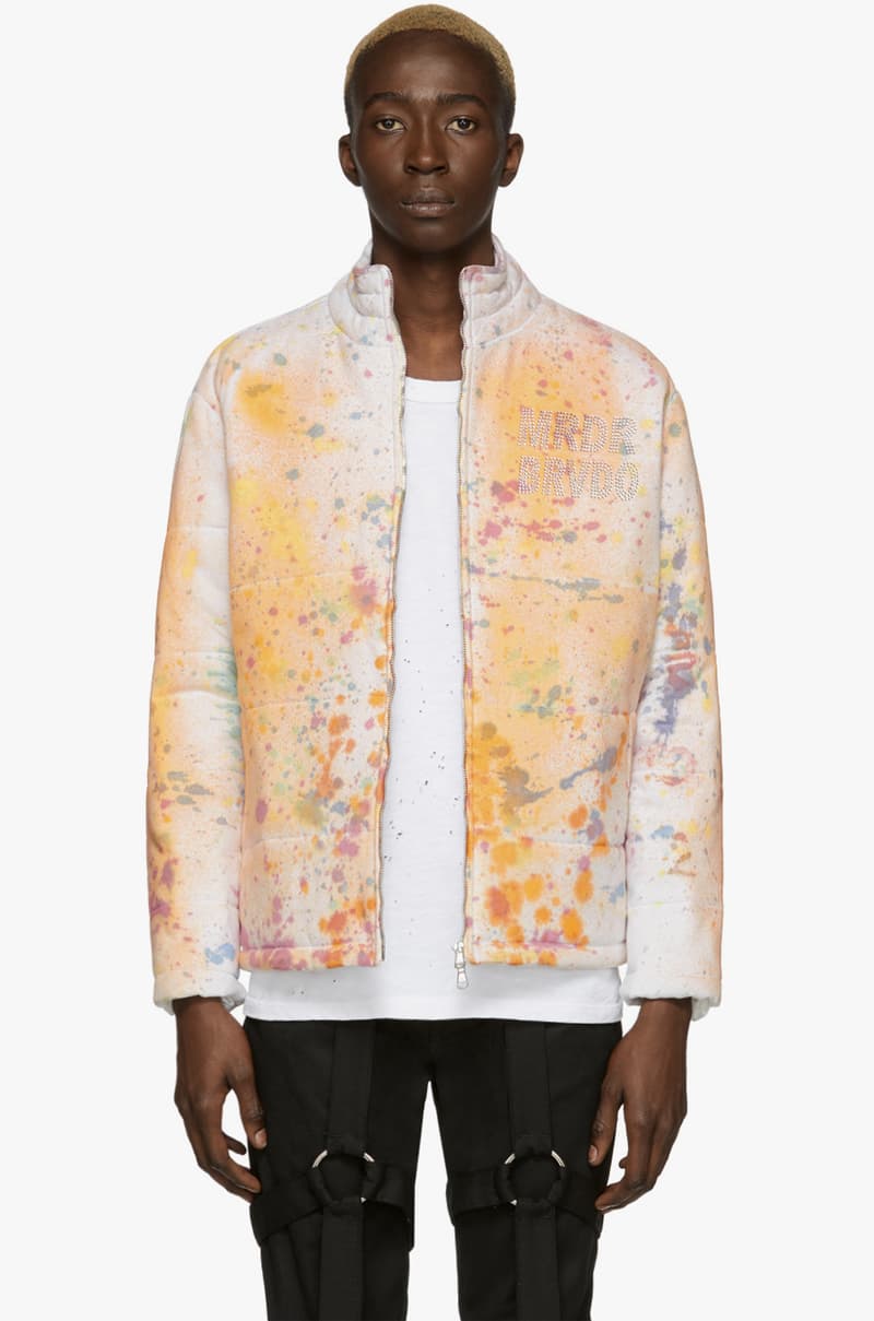 WHO DECIDES WAR by MRDR BRVDO Launches SSENSE Exclusive Collection Fall Winter 2019 FW19 Virgil Abloh Collaborator Italian Silks Cotton Canvases Anti 666 Logo Jacket Hoodie Vest T-Shirt Trousers Cargo Pants Sustainable Clothing