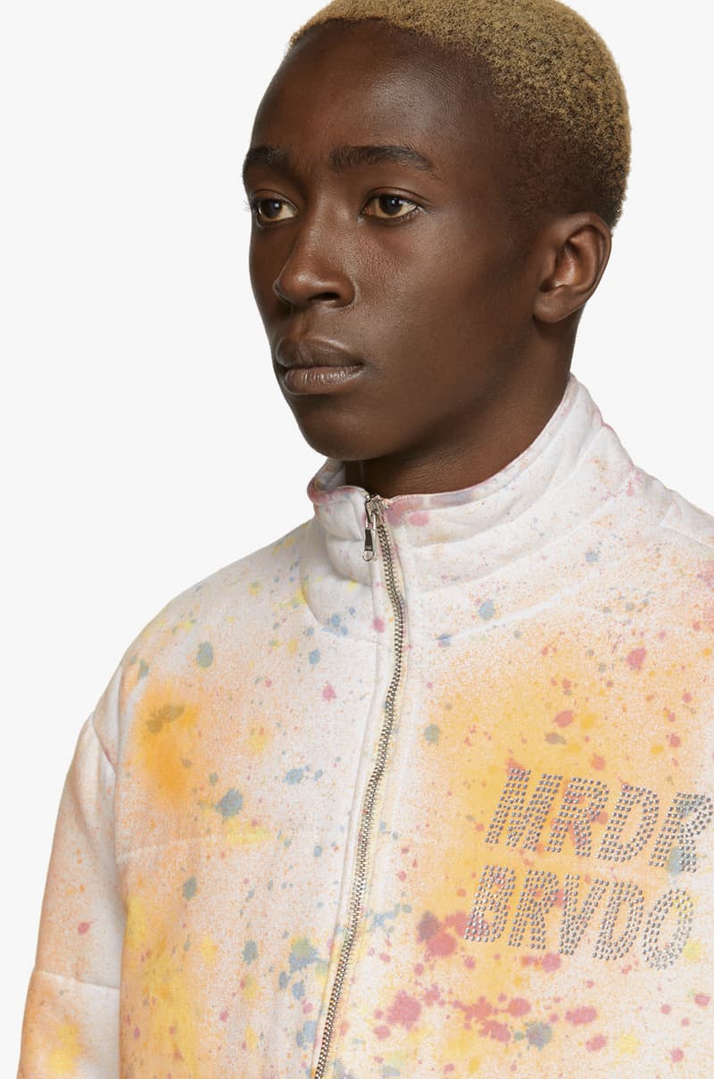 WHO DECIDES WAR by MRDR BRVDO Launches SSENSE Exclusive Collection Fall Winter 2019 FW19 Virgil Abloh Collaborator Italian Silks Cotton Canvases Anti 666 Logo Jacket Hoodie Vest T-Shirt Trousers Cargo Pants Sustainable Clothing