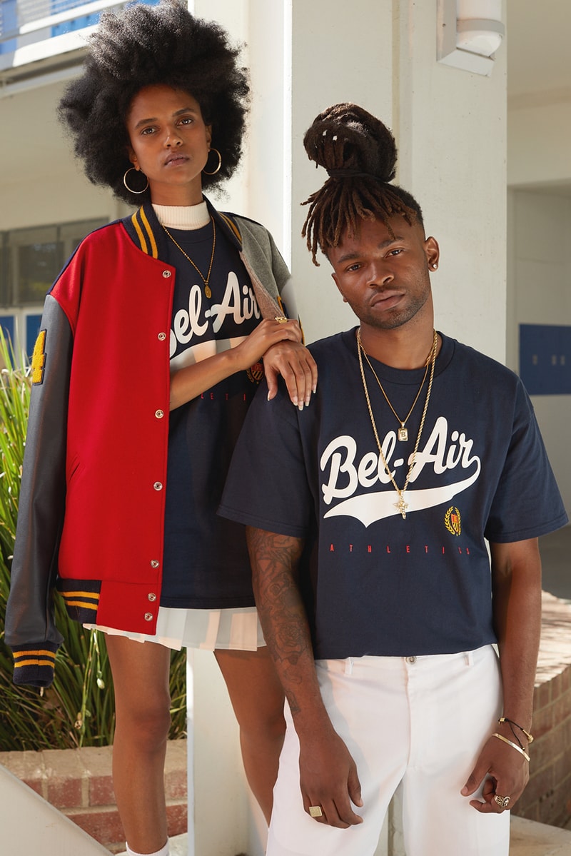 will smith bel air athletics apparel collection fresh prince fashion brand second drop westbrook inc holding company mp varsity jacket belair skipper jacket basketball football graphic t shirts tie dye
