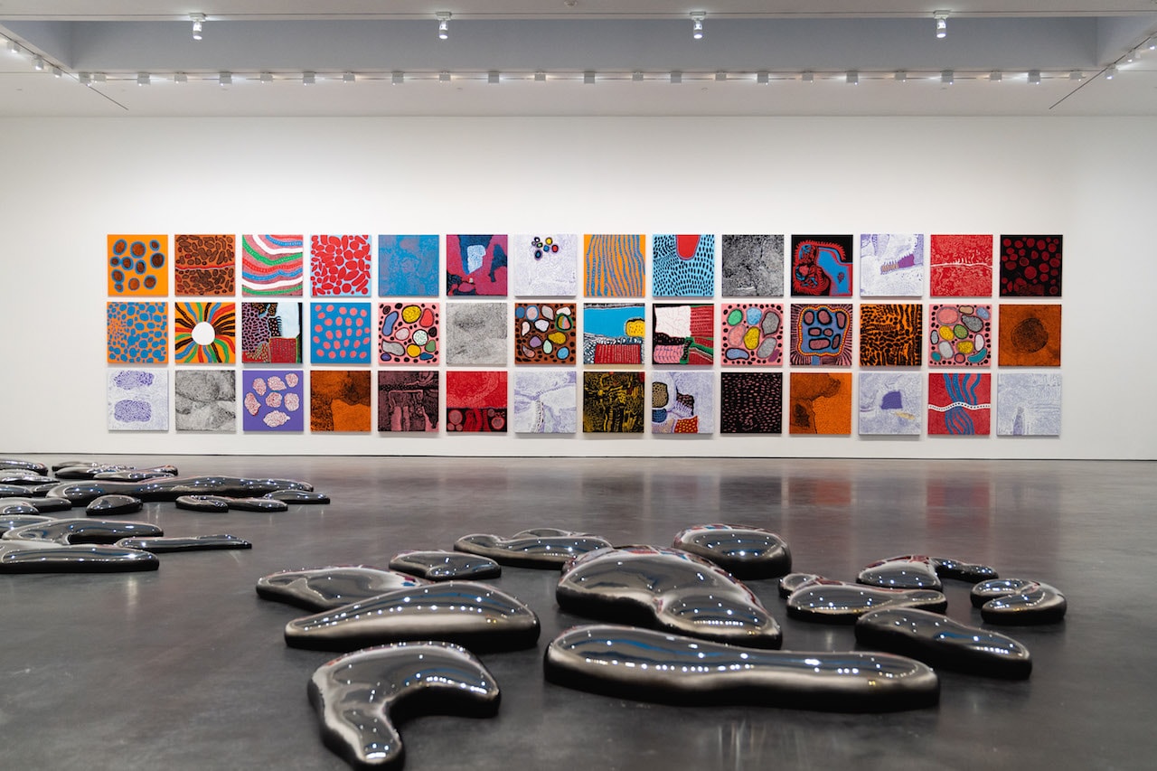 Yayoi Kusama "EVERY DAY I PRAY FOR LOVE" Exhibit Infinity Mirrors Sculptures Paintings Ladder David Zwirner New York