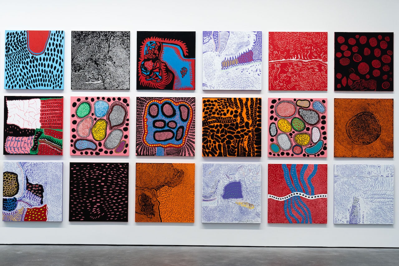 Yayoi Kusama "EVERY DAY I PRAY FOR LOVE" Exhibit Infinity Mirrors Sculptures Paintings Ladder David Zwirner New York
