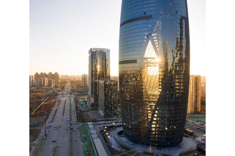 Zaha Hadid Architects Leeza SOHO Opening world's tallest atrium beijing buildings architecture pictures gallery LEED Gold certification 45-story sustainability environment pas de deux