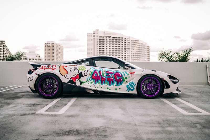 Alec Monopoly x 1016 Industries McLaren 720s Info  art basel Miami cars supercars hypercars speed luxury graffiti artwork streetart   