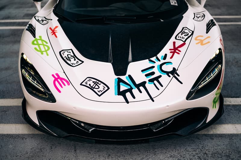 Alec Monopoly x 1016 Industries McLaren 720s Info art basel Miami cars supercars hypercars speed luxury graffiti artwork streetart