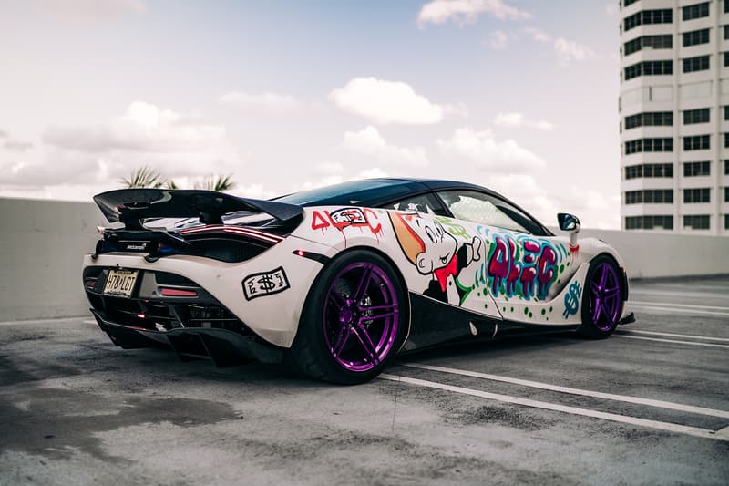 Alec Monopoly x 1016 Industries McLaren 720s Info art basel Miami cars supercars hypercars speed luxury graffiti artwork streetart