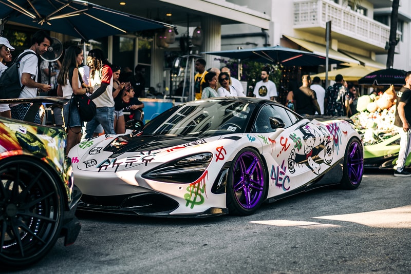 Alec Monopoly x 1016 Industries McLaren 720s Info  art basel Miami cars supercars hypercars speed luxury graffiti artwork streetart   