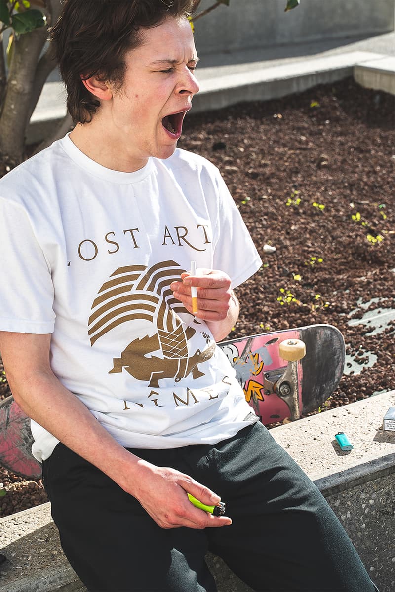 Lost Art Winter 2019 Collection Lookbook Release Information Liverpool United Kingdom Skateboarding Brand Geoff Rowley Blind Skateboards Southern French City Nimes United Colours banner Rob Mathieson Charlie Birch Matlock Bennett-Jones Vaughan Jones Arthur Derrien Dave Mackey