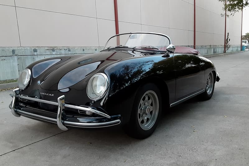 1958 Porsche 356A 1600 Speedster 527k Miles Auction For Sale Vintage Rare German Sportscar Automotive Bring a Trailer Classic Cars Black Red Leather Interior