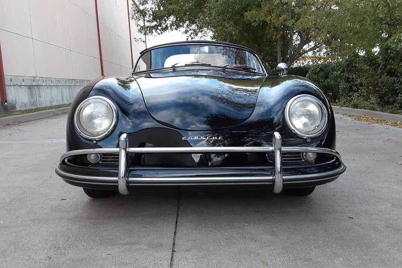 1958 Porsche 356A 1600 Speedster 527k Miles Auction For Sale Vintage Rare German Sportscar Automotive Bring a Trailer Classic Cars Black Red Leather Interior