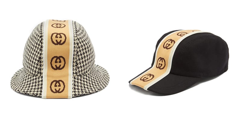 gucci hat stripe down middle