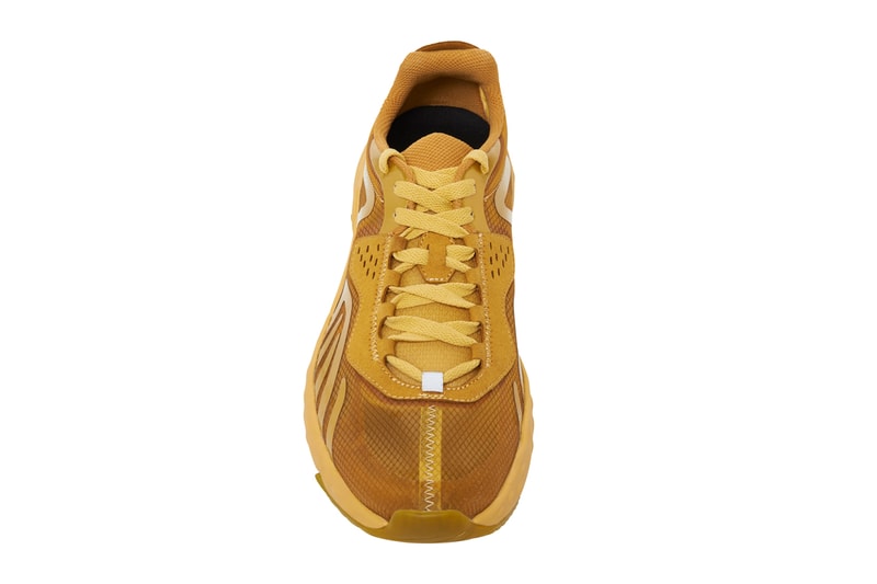 Acne Studios Buzz Mesh Low Top Sneakers shoes kicks runners running trainers footwear sweden contemporary fall winter 2019 holiday gold yellow multi fluorescent 765671 technical
