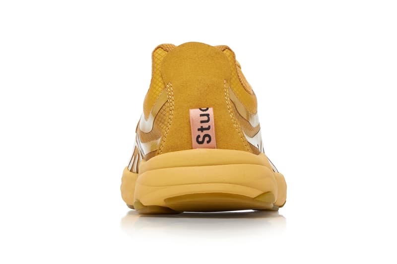 Acne Studios Buzz Mesh Low Top Sneakers shoes kicks runners running trainers footwear sweden contemporary fall winter 2019 holiday gold yellow multi fluorescent 765671 technical