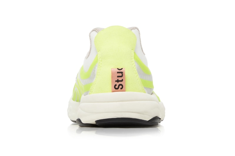 Acne Studios Buzz Mesh Low Top Sneakers shoes kicks runners running trainers footwear sweden contemporary fall winter 2019 holiday gold yellow multi fluorescent 765671 technical