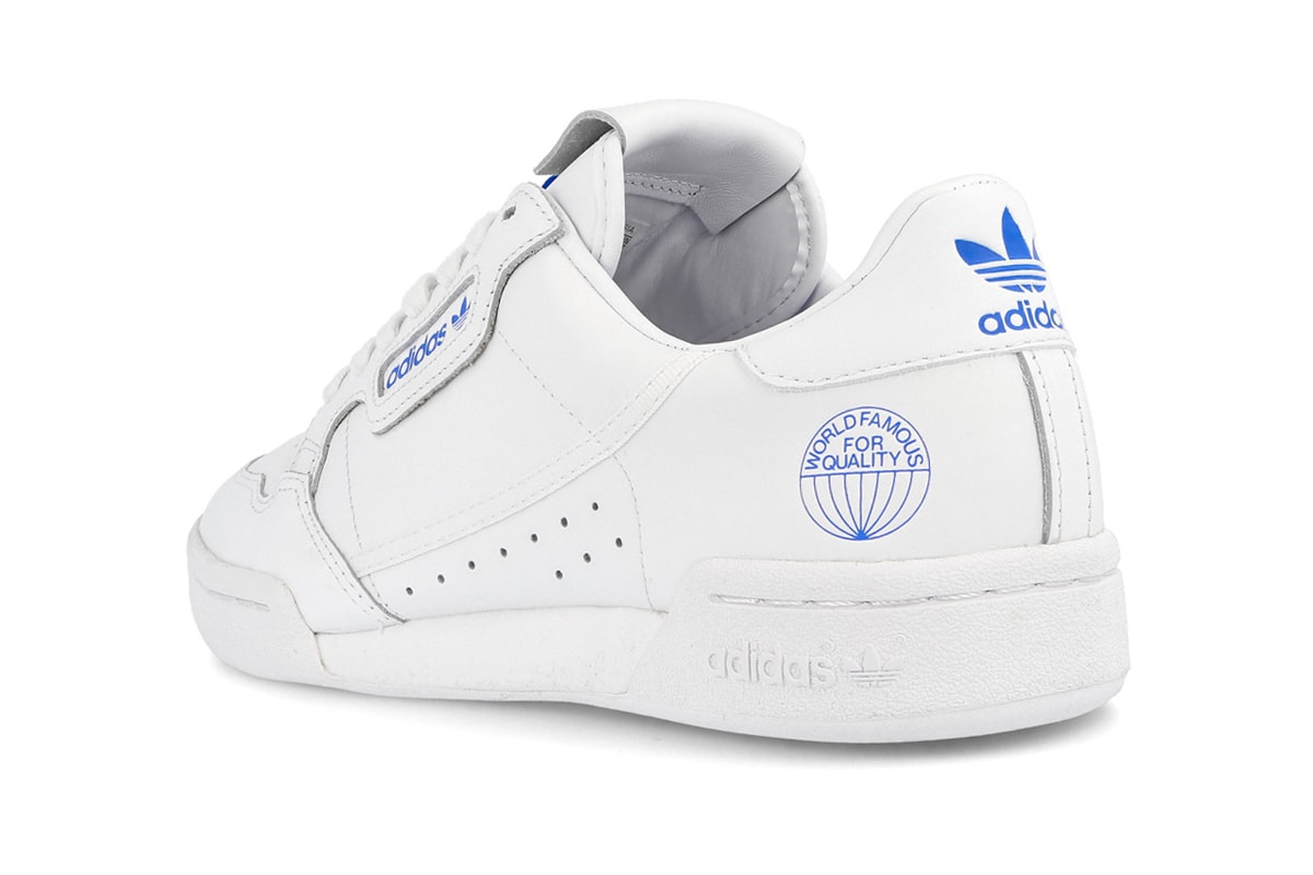 adidas Continental 80 White Bluebird sneakers footwear shoes trainers runners kicks originals world famous for quality clean minimal FV3743 retro vintage tennis fall winter 2019
