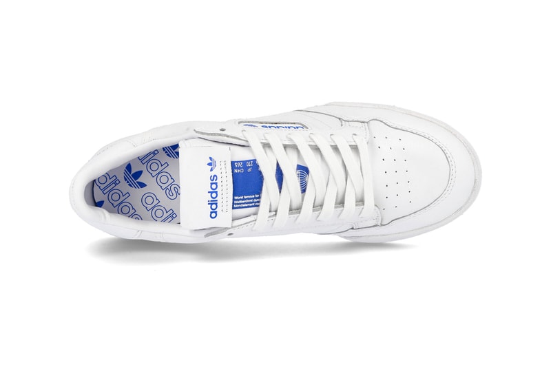 adidas Continental 80 White Bluebird sneakers footwear shoes trainers runners kicks originals world famous for quality clean minimal FV3743 retro vintage tennis fall winter 2019
