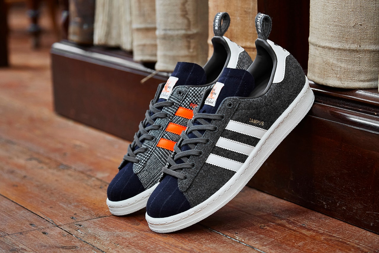 size fox brothers adidas originals campus 80 buy cop purchase release information details news flannel check West of England Grey Old English Blue Chalkstripe textile textures