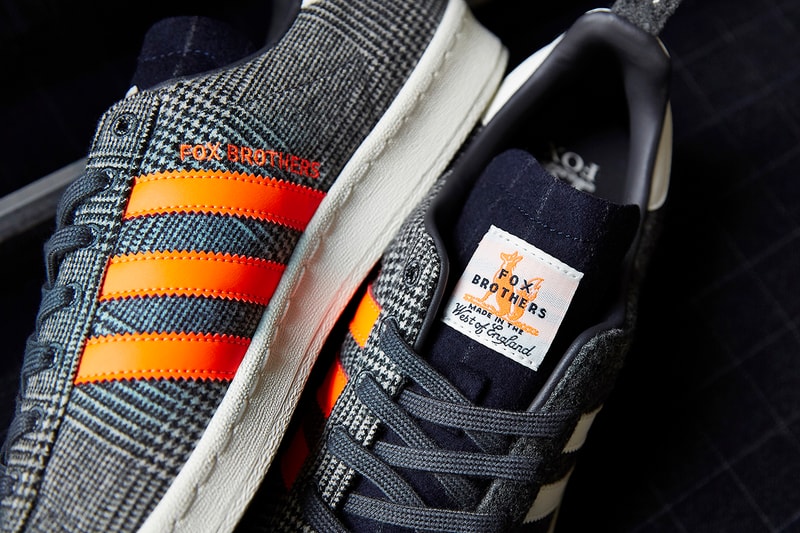 size fox brothers adidas originals campus 80 buy cop purchase release information details news flannel check West of England Grey Old English Blue Chalkstripe textile textures