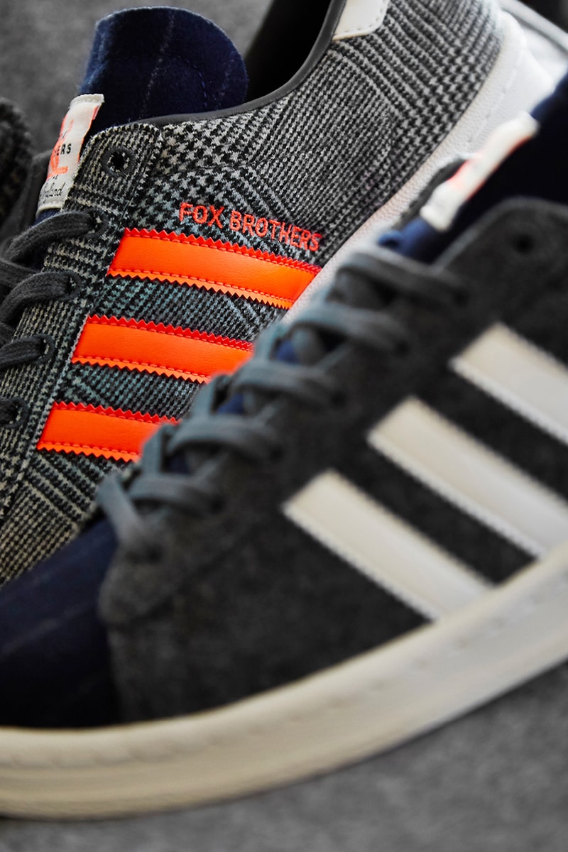 size fox brothers adidas originals campus 80 buy cop purchase release information details news flannel check West of England Grey Old English Blue Chalkstripe textile textures